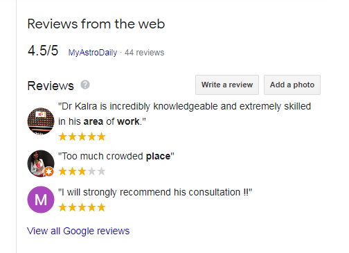 dr as kalra astrologer google reviews